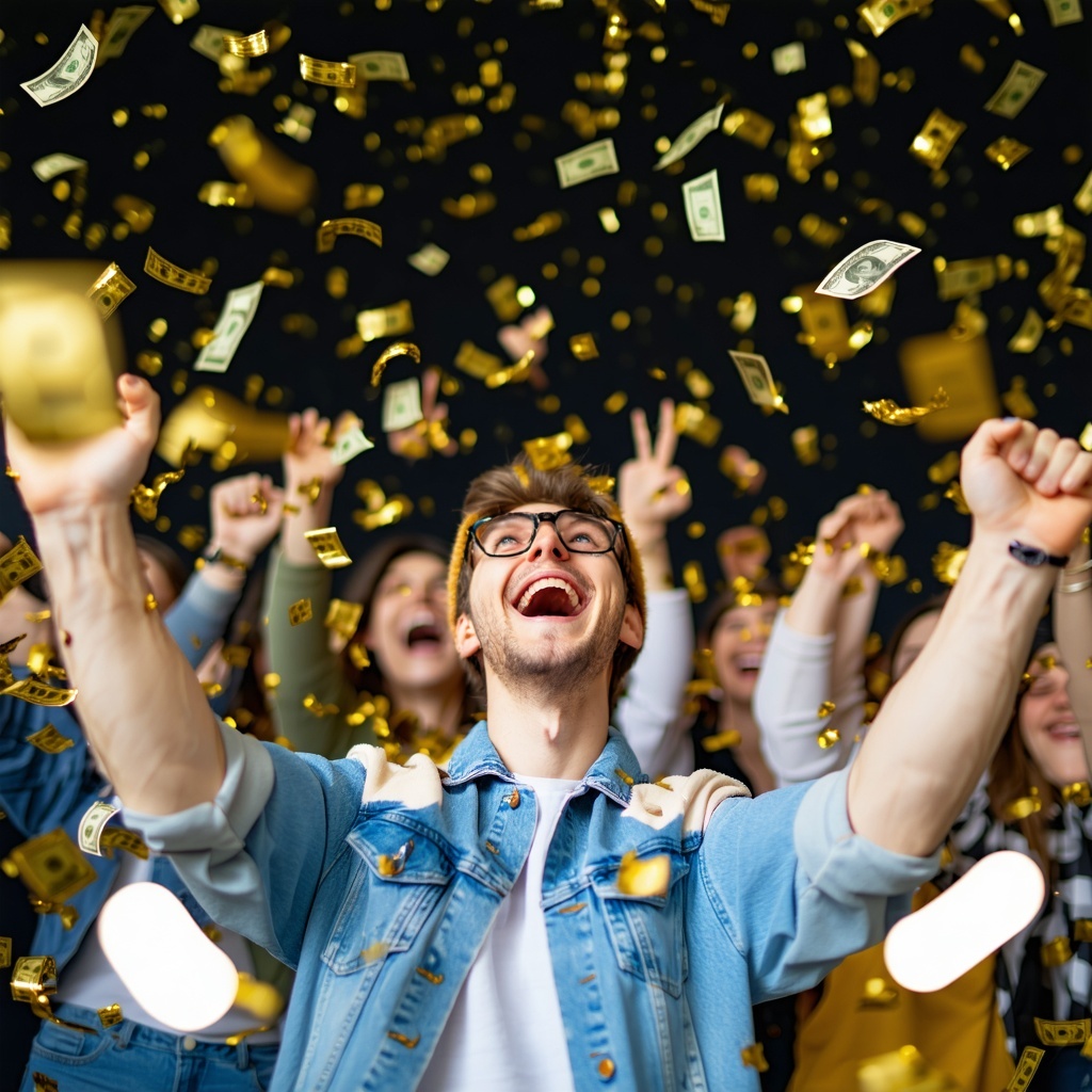 a person celebrating because they signed up for early registration and received bonuses