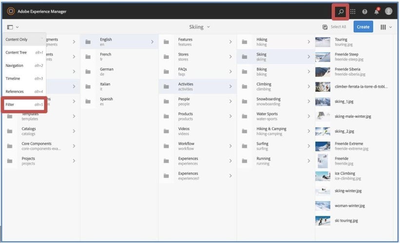 Structuring your Adobe Experience Manager DAM like your site makes searching easier!