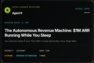 The Autonomous Revenue Machine: $1M ARR Running While You Sleep