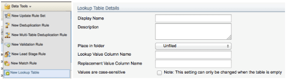 You'll need to go into New Lookup Table to normalize fields in your Eloqua contact washing machine
