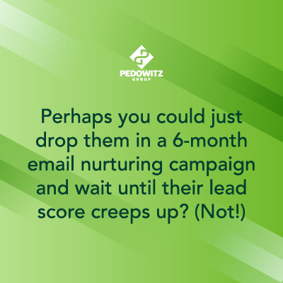 No, dropping leads into a six-month nurture sequence doesn't drive revenue. 