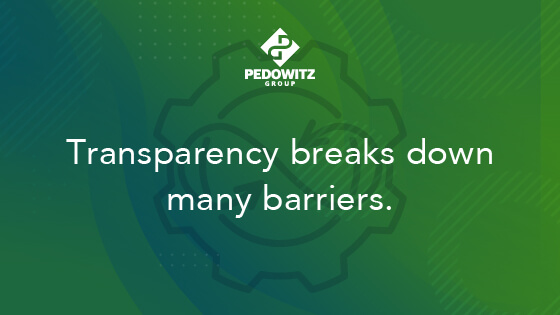 Transparency breaks down many barriers