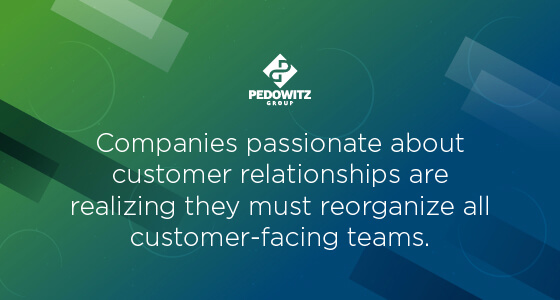 Companies passionate about customer relationships are realizing they must reorganizae all customer-facing teams