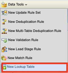 Eloqua Data Cleanup Basics 3 Selecting Lookup Table