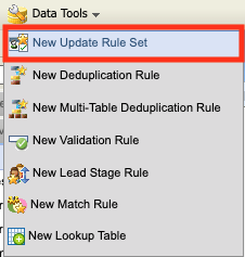 Eloqua Data Cleanup Basics 8 Choosing New Update Rule Set