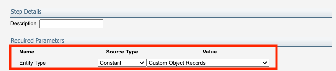 CDO Record Services 17 Select Entity Type